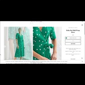 other stories Polka dot midi wrap dress size6